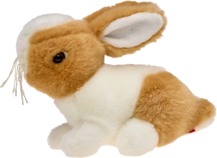 Brown and White Plush Bunny 16 cm