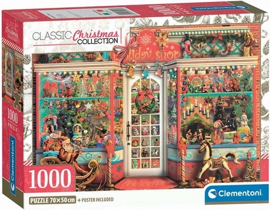 Clementoni kompaktā puzle 1000 gabaliņu Holiday Shop
