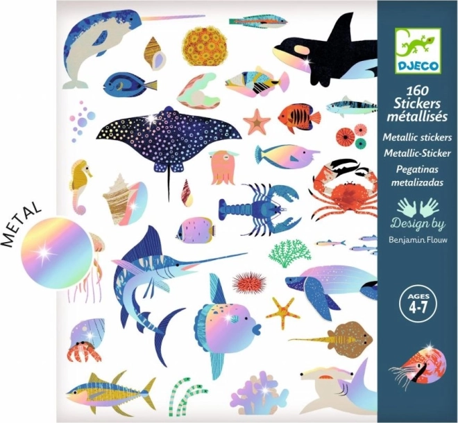 Djeco metāliskās uzlīmes – okeāns, 160 gb