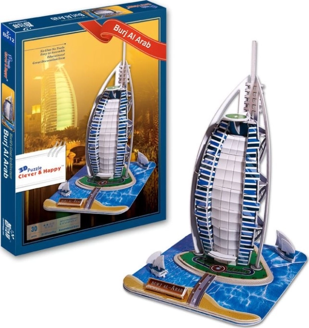 3D puzle Burj Al Arab, 30 gabalu