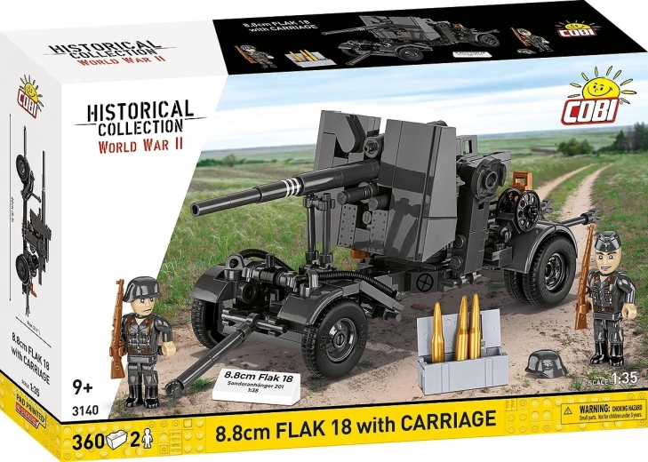 Konstruktors 8,8 cm FLAK 18 ar piekabi – 360 detaļas
