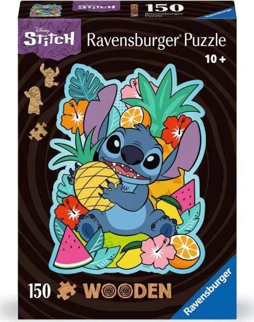 Ravensburger koka kontūru puzle Disney: Stitch 150 detaļas