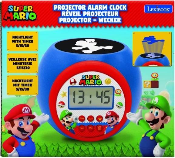 Super Mario modinātājs ar projektoru