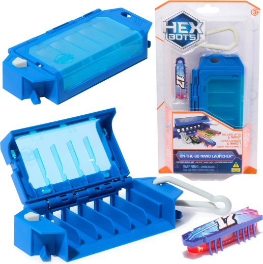 HEX BOTS Nano Portable Launcher with Flash Nano Robot