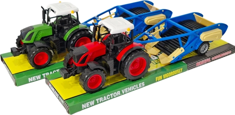 Tractor with attachable potato harvester