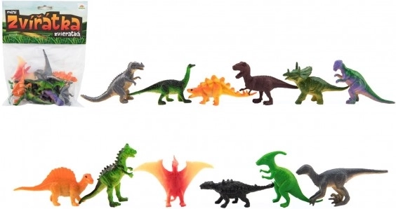 Mini dinozauri – plastmasas figūriņas 6–7 cm, 12 gab.