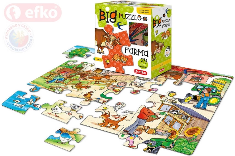 Efko baby puzzle big farm – large pieces, 24 pieces