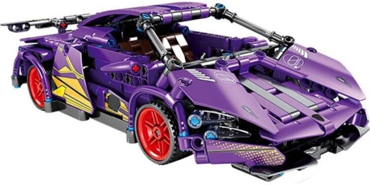 Sports Car Building Set – Purple