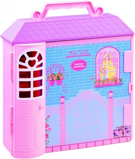 Pārnēsājams drēbju skapis mājiņas formā