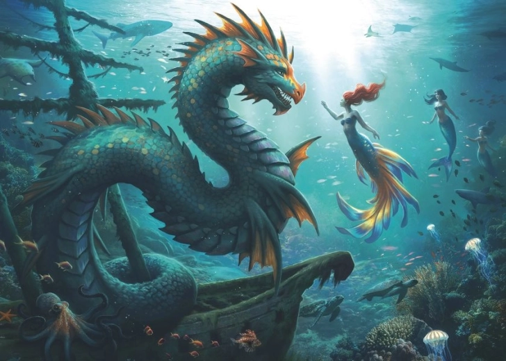 Fantastic Underwater Scene