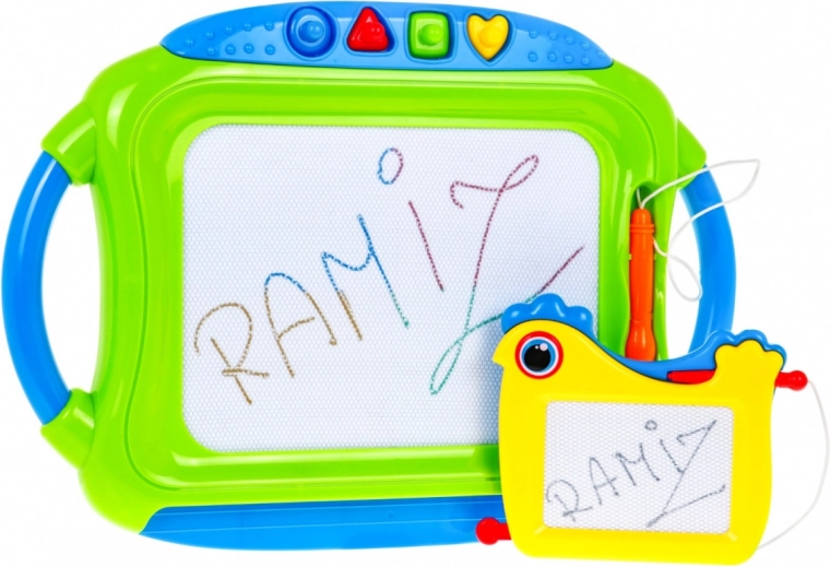 Large board with color effect and stamps
