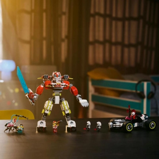 Three LEGO minifigures