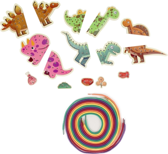 Pilns komplekts: 5 dinozauri un 5 aukliņas