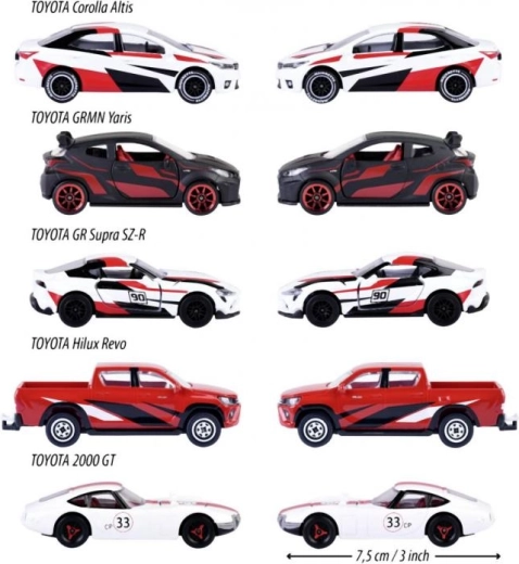 Pieci ikoniski TOYOTA modeļi vienā iepakojumā