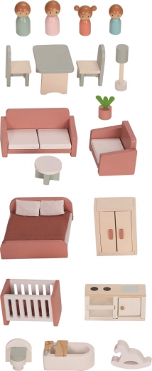 Pilns aprīkojums, ieskaitot lelles