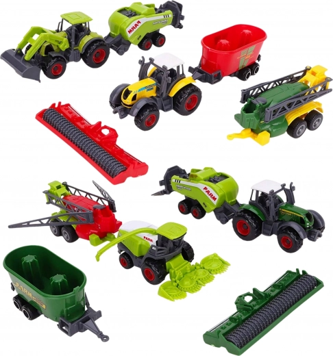 Reālistiska lauksaimniecības tehnika ar noņemamām uzlikām