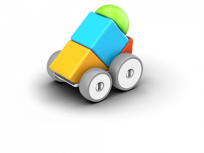 Braucošs auto ar divām šasijām