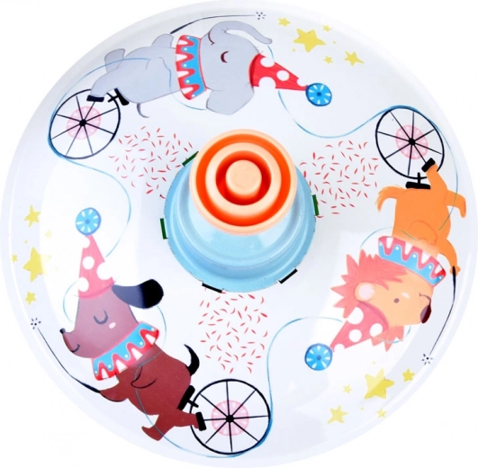 Playful circus motif with animals