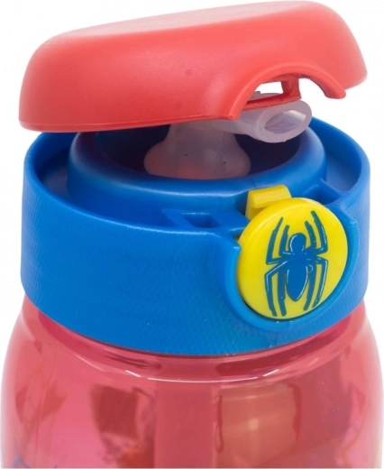 Push-button lid with straw