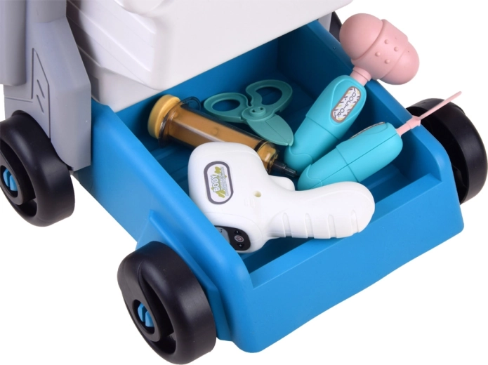 Pārvietojami ratiņi ar glabāšanas skapīti