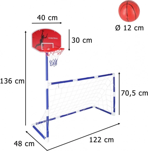 Futbola un basketbola spēļu kombinācija