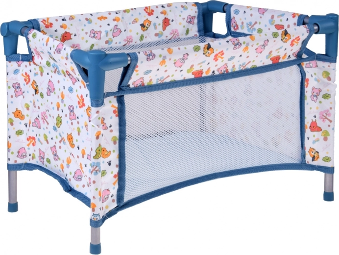 Ceļojumu gultiņa ar elpojošu tīklu un somu