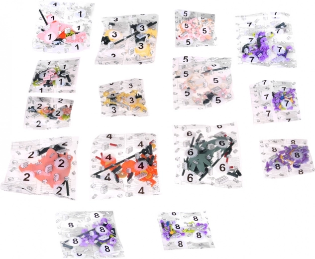 563 detaļas reālistiskai ziedu kompozīcijai