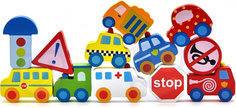 Mācīšanās rotaļājoties: transportlīdzekļi un ceļa zīmes