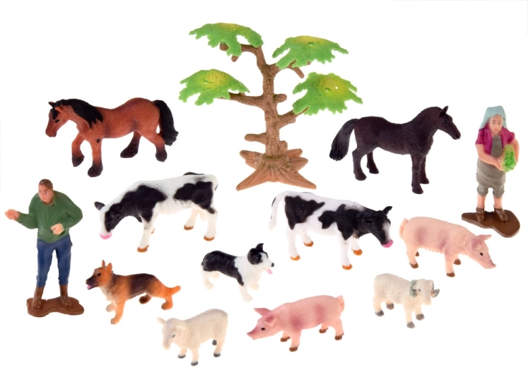 Bagātīgs dzīvnieku un figūriņu klāsts fermas stāstiem