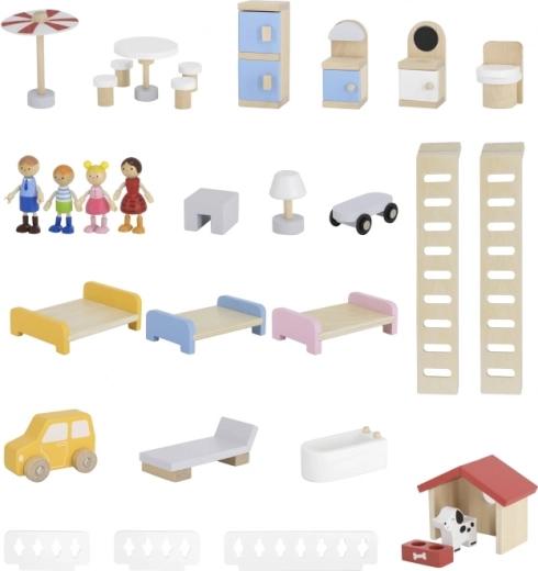 Pilns mēbeļu un figūriņu komplekts