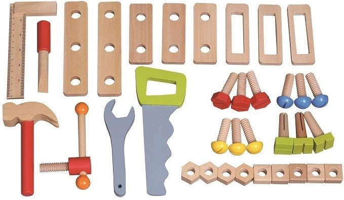 Bagātīgs instrumentu komplekts bezgalīgai būvēšanai