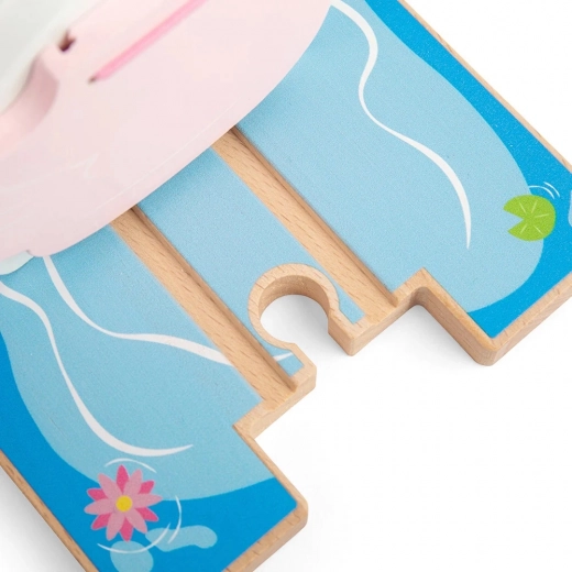 Pasteļtoņu dīķis un smalkas detaļas