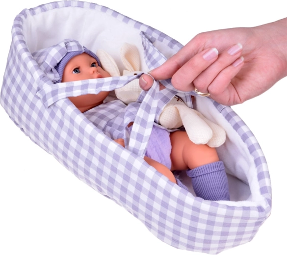 Tekstila groziņš ar rokturiem ērtai pārnēsāšanai