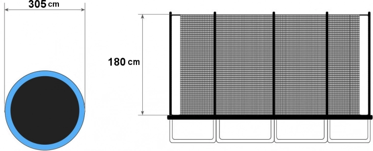 Universāla atbilstība 305–312 cm, 8 stabi