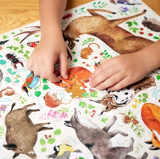Large, detailed illustration full of animals