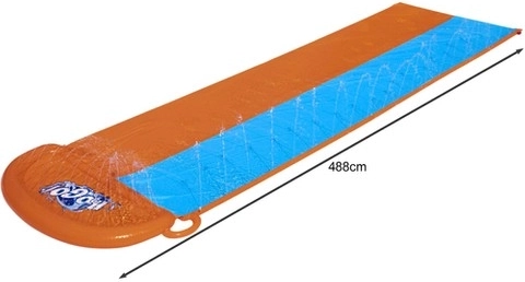 Long slide with soft landing