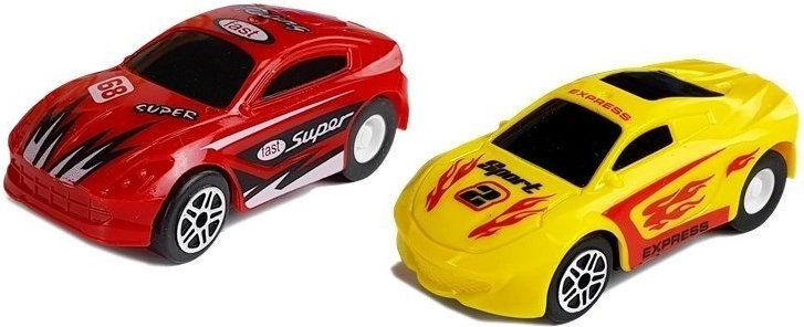 Two racing cars with pull-back drive