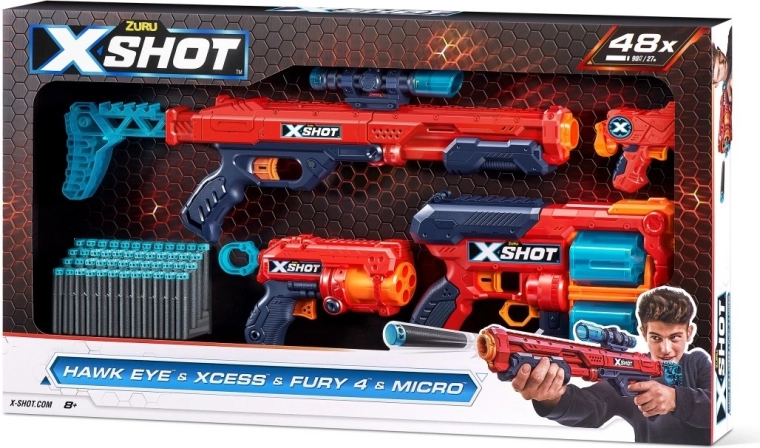 4 blasteri vienā iepakojumā
