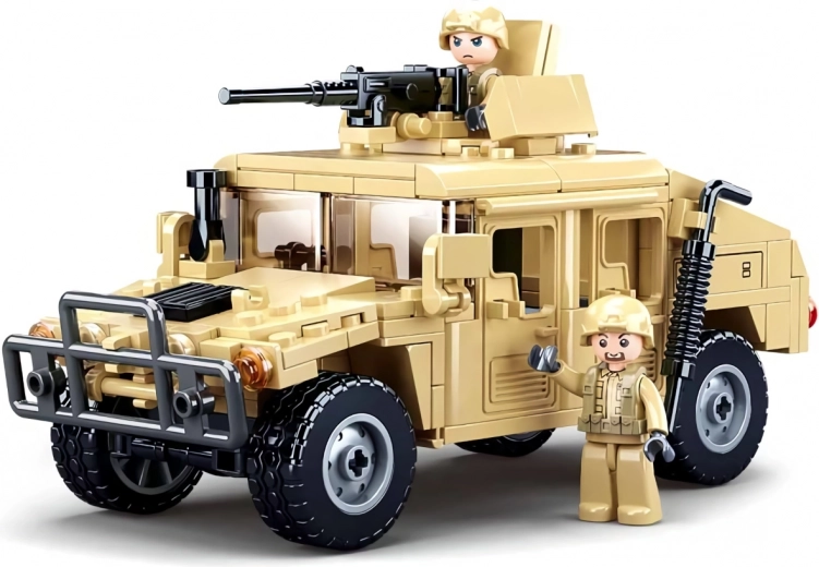 Realistic military off-road with rotating armament