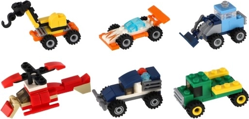 Radošs transportlīdzekļu mikss katrā lodē