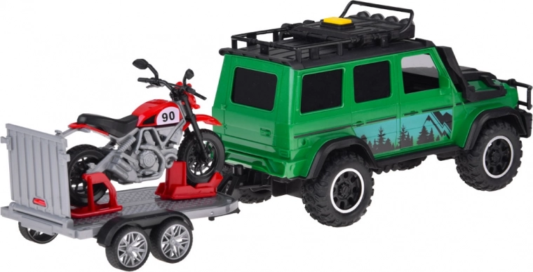 Nolaižama rampa un droša motocikla pārvadāšana