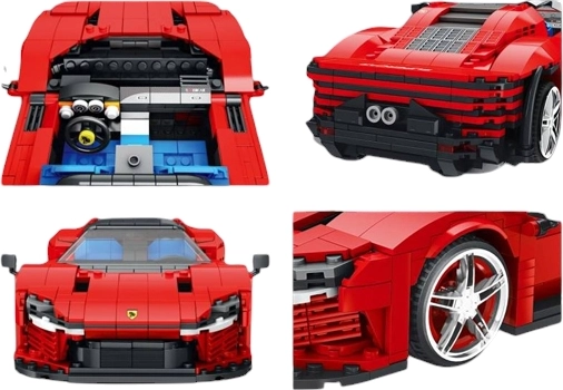 Detalizēts motortelpas apvidus un sportisks izskats