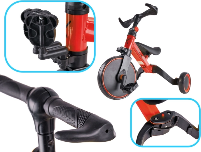 3 vienā: līdzsvara ritenis, trīsritenis un līdzsvara treniņš