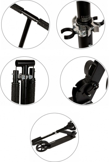 Aug kopā ar braucēju: regulējams augstums 95–105 cm