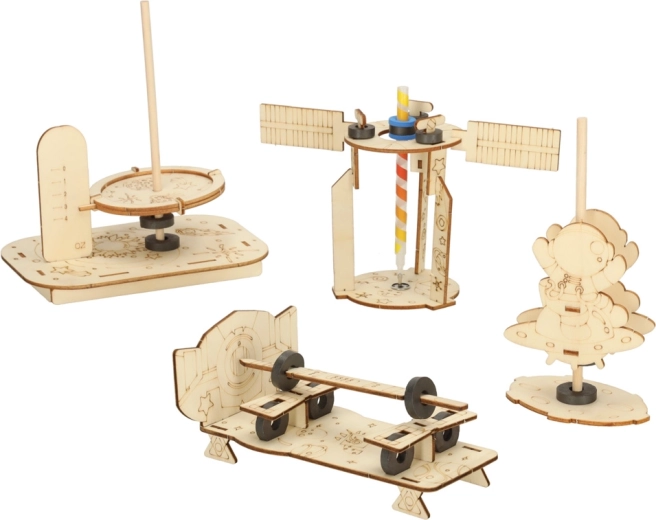 Vienkārša koka modeļu salikšana bez līmes