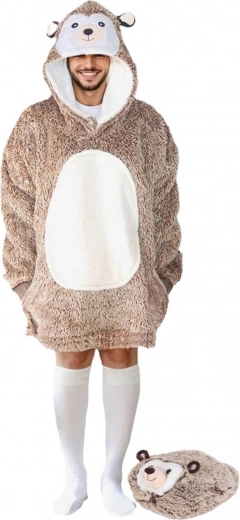 Mīlīga kapuce ar dzīvnieciņa motīvu