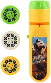 Dinozauru projekcija uz sienas un griestiem