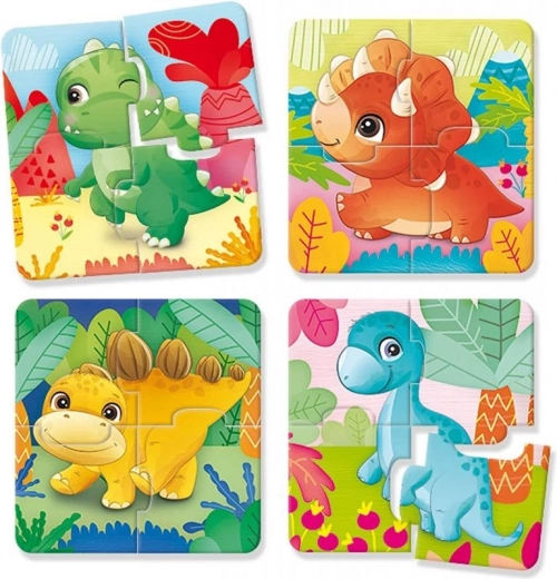 Colorful dinosaur puzzles