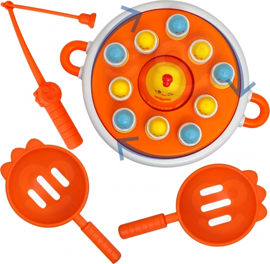 Cāļu ķeršana uz muzikālā rotējošā diska