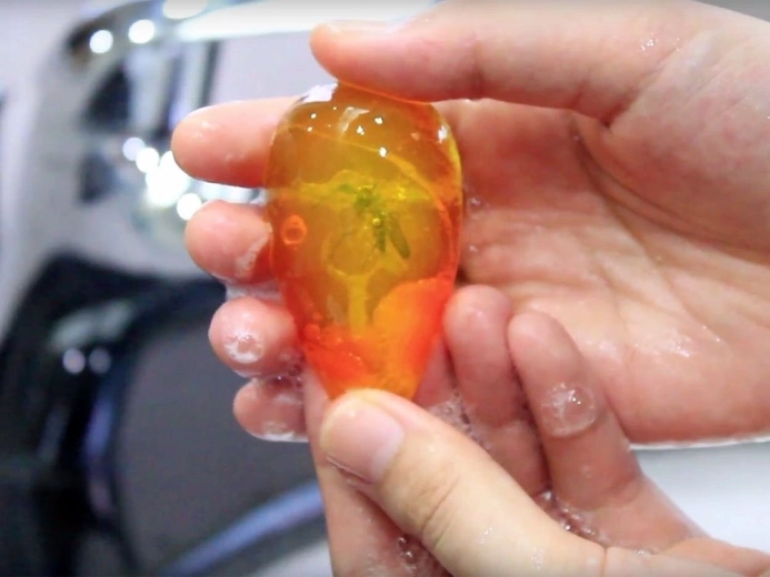 Gatavs dzintars ar botānisku motīvu